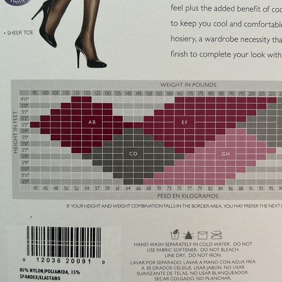 Hanes Silk Reflections Thigh Highs - Size EF - Picture 4 of 4